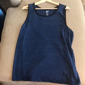 Blue workout tank top